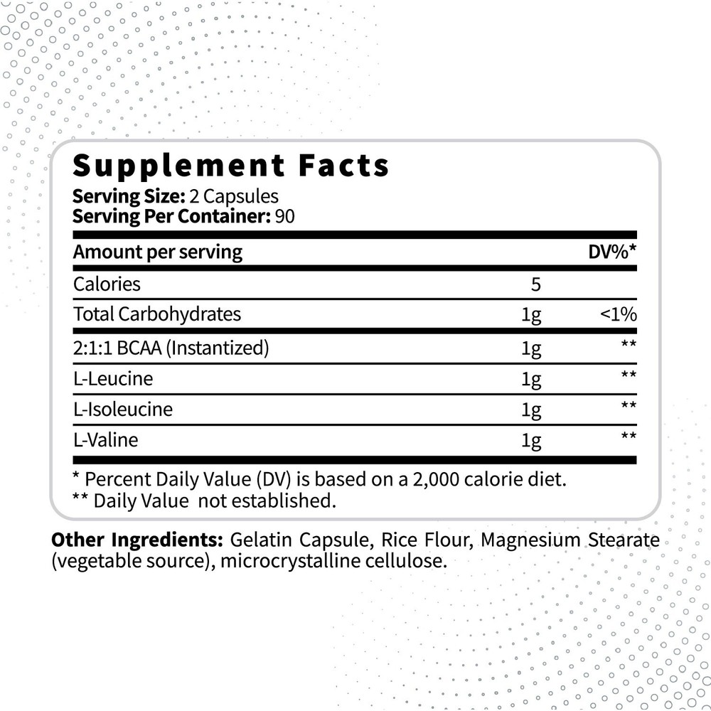 Type Zero BCAA 1000mg (180 Capsules, 90 Servings)