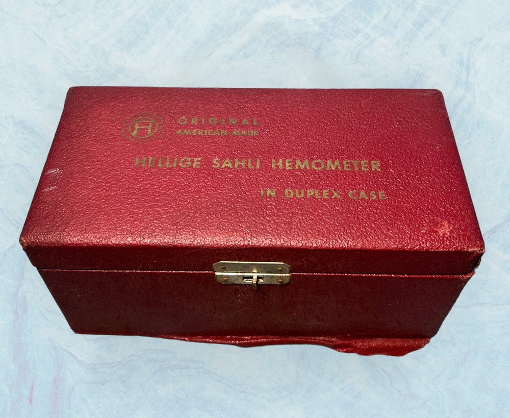 Vintage 1940s 50s Sahli Hellige Hemometer kit In Duplex Case