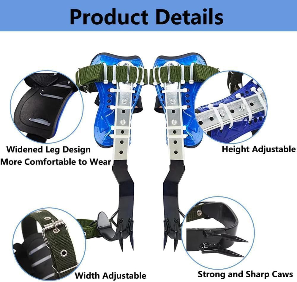 Tree Climbing Spikes Set, Adjustable Tree Climbing Gear Tree Climbing Tool with