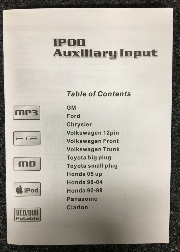 AXXESS AIP-HD02-ID iPOD Auxiliary Input