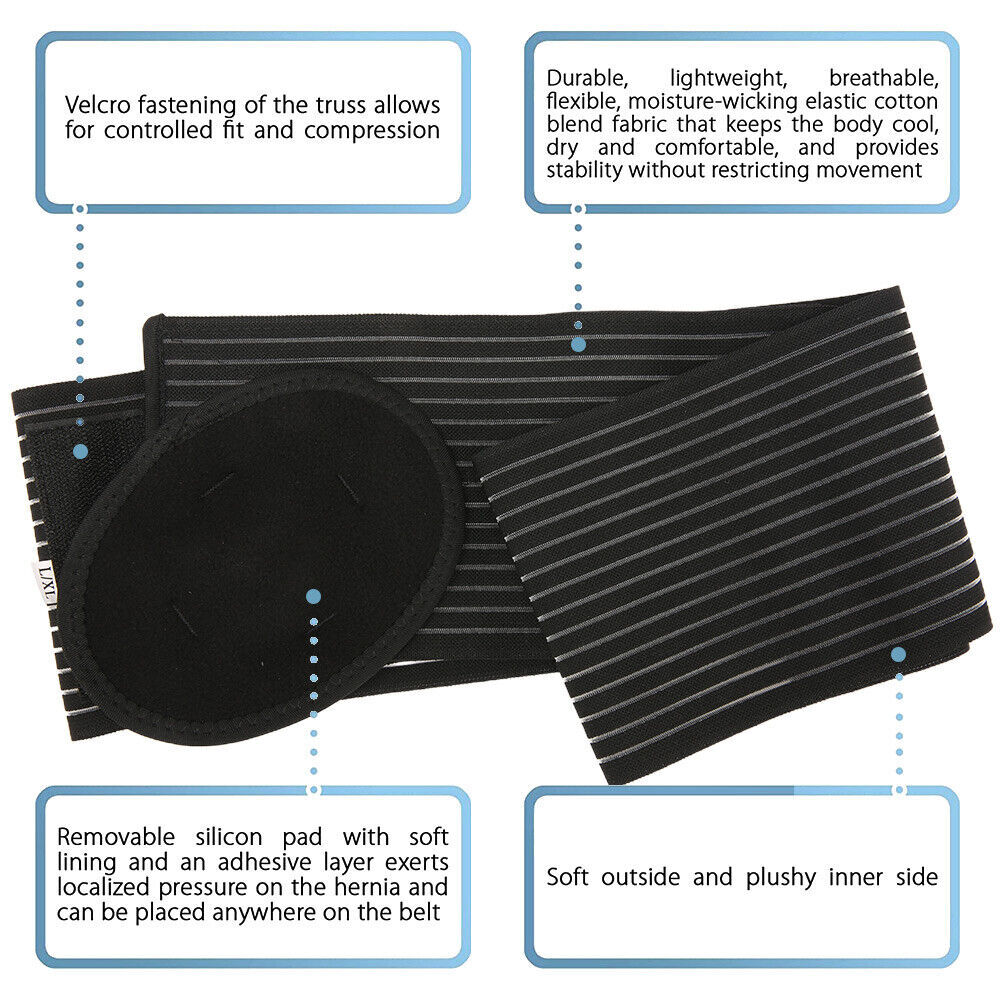 Umbilical Hernia Belt - Abdominal Support Binder with One Compression Pad Unisex