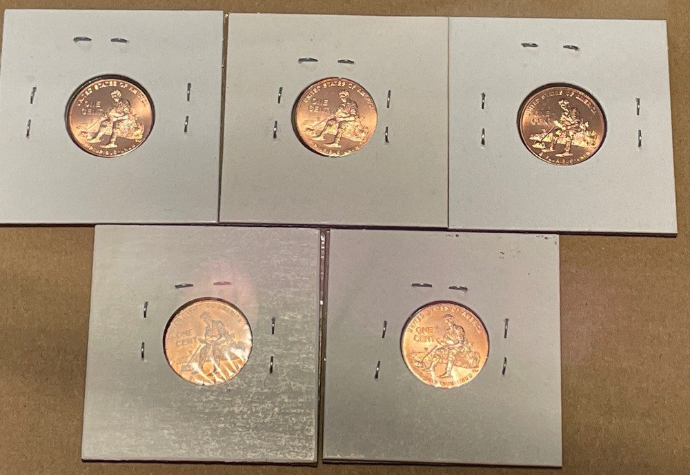 💥5 Uncirculated 2009 Lincoln Bicentennial Pennys! 2 With Errors! Must See!💥