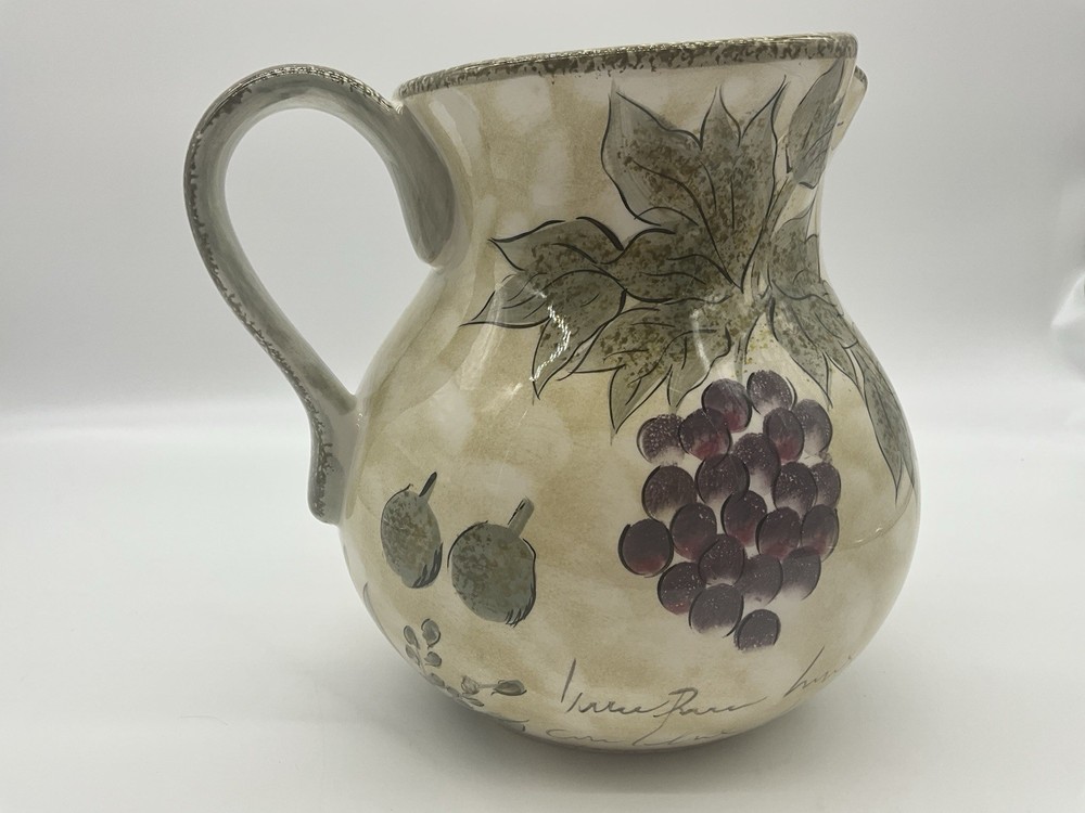 Tabletops Unlimited Barth & Dreyfuss Sorento Pattern Pitcher Olive Grove Pattern