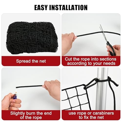 10-50FT Baseball Net,Easy Installation Baseball Hitting Net with Rope 10 * 20FT