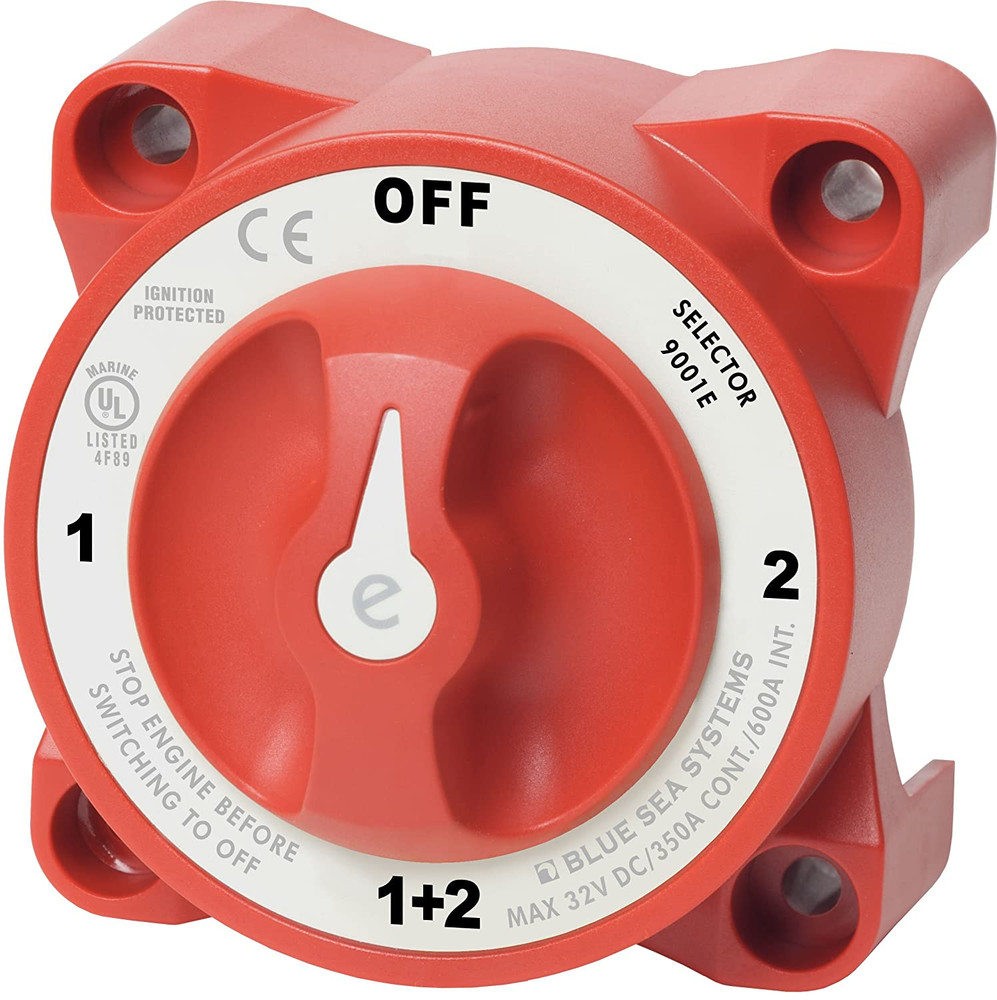 9001E E-Series Battery Switch, Selector 4 Position, Red