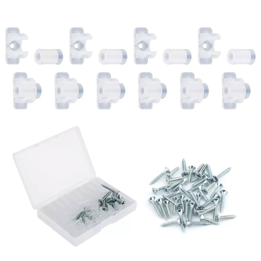10 Pack False Front Cabinet Clips With Screws Acrylic False Front Cabinet Drawer