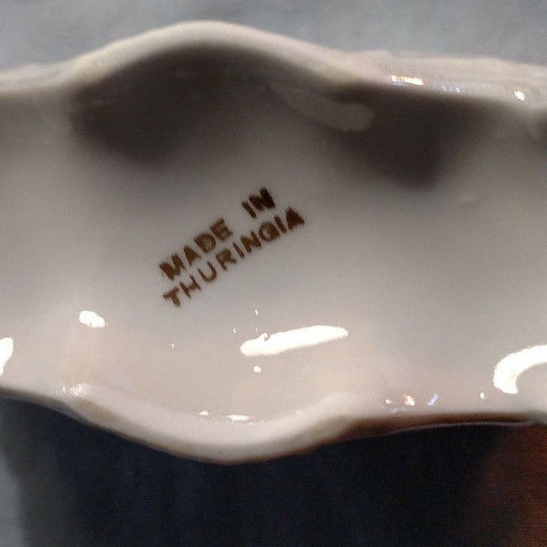 Thuringia Shell Shaped Double Handled Vase- Souvenir from Ireland