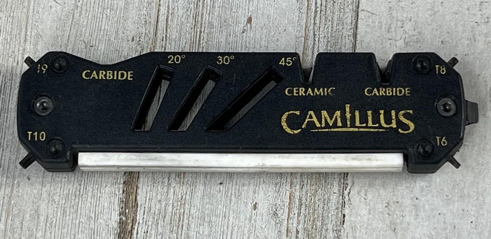 Vintage Camillus Ceramic Carbide Sharpener Multi Tool   4-7/8" Long