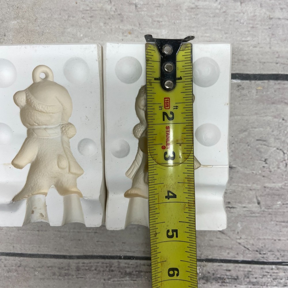 Weaver Ceramic Casting Mold Bear Caroler Christmas Ornaments #514