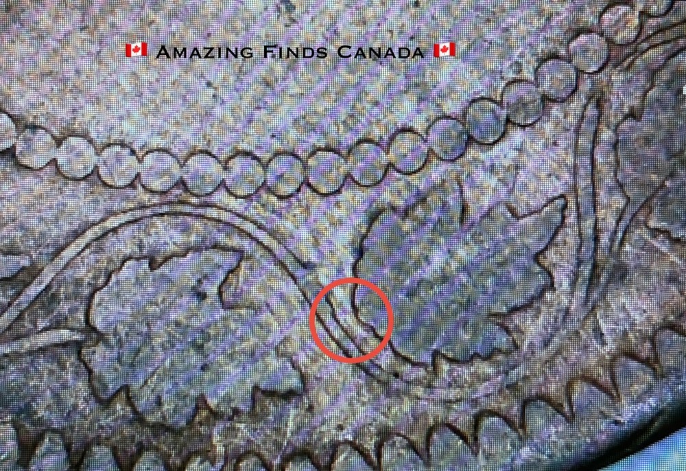 Error - Rotated Die Broken Stems and Vines Error - 1859 Canada Large Cent Coin