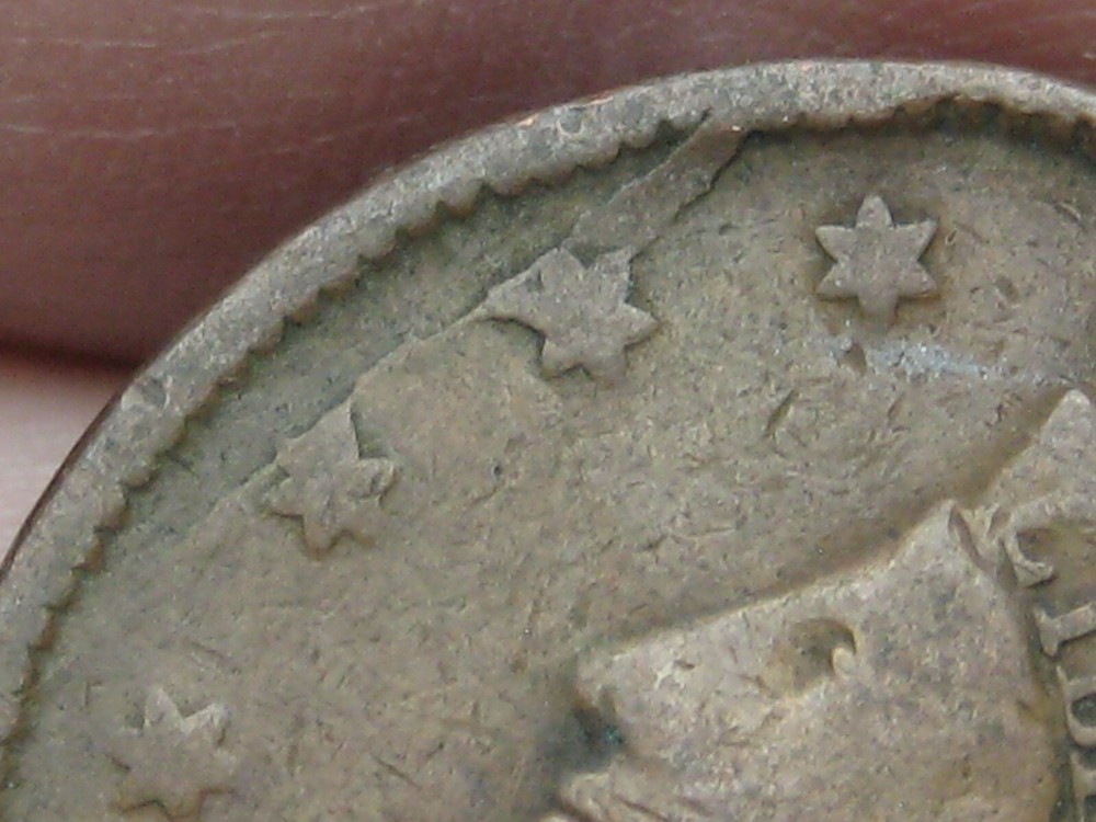 1837 Matron Head Modified Large Cent Penny- Newcomb 2, N-2, Die Cud