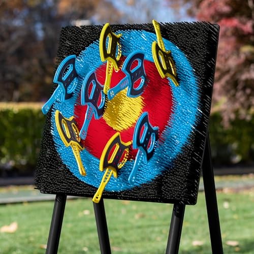 EastPoint 5ft Axe Throwing Game Set - 8 Foam Axes, Bristle Target