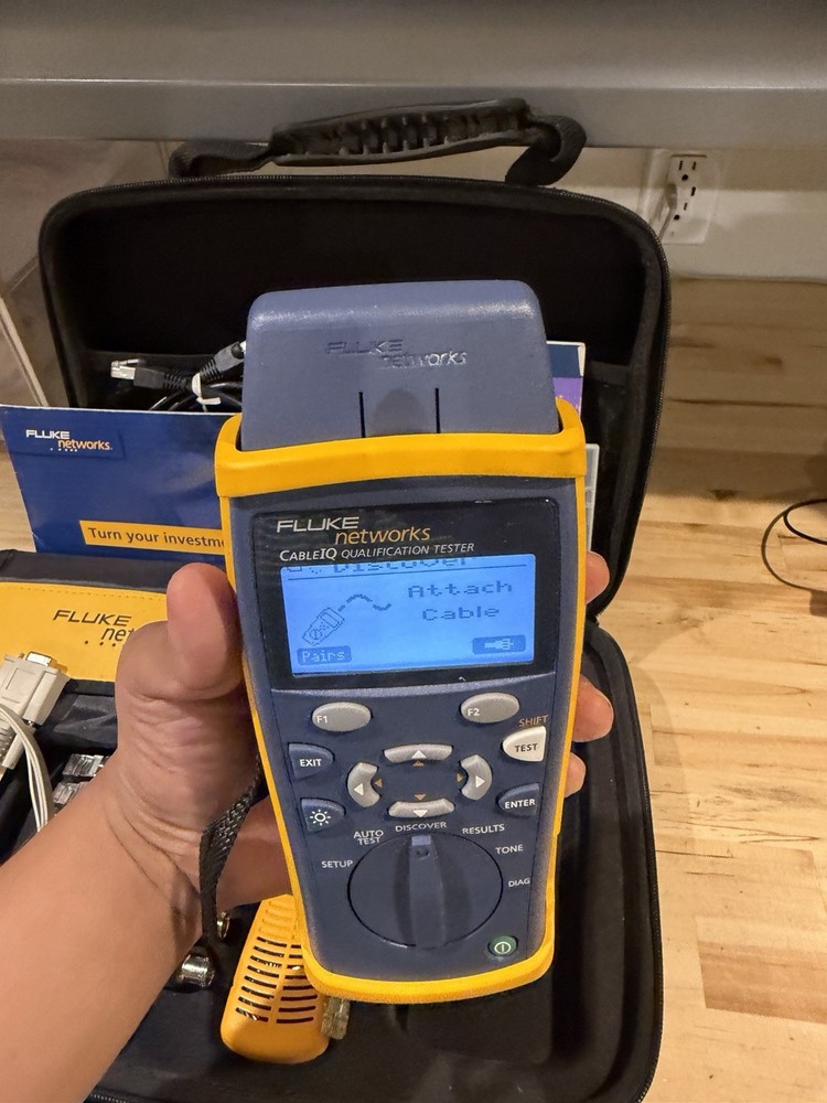 FLUKE NETWORKS CABLE IQ QUALIFICATION TESTER KIT (TESTED) SHIPS FAST