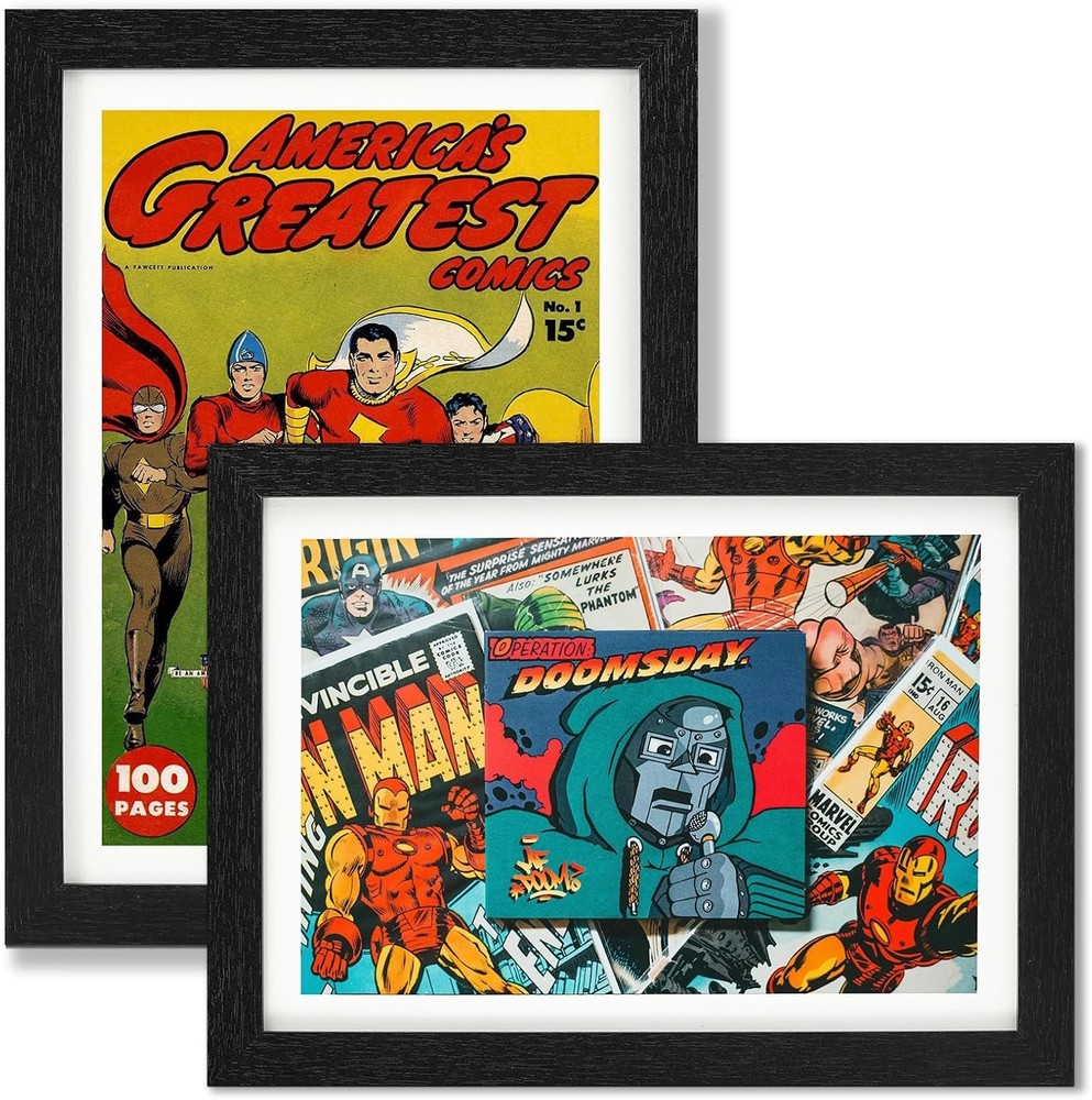 Elegant Wall Mount Comic Frame - Protects & Displays 6.67" × 10.16" Comics