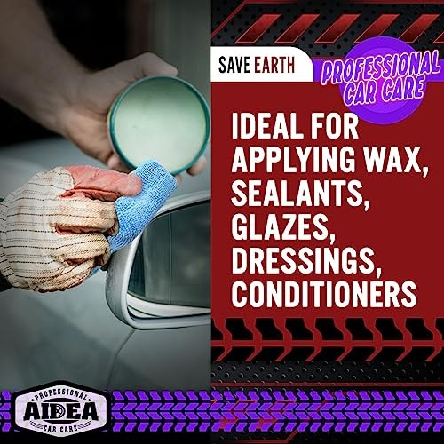 Microfiber Applicator Pad-8Pack, Car Wash Sponge, Premium 8 PK Light Blue