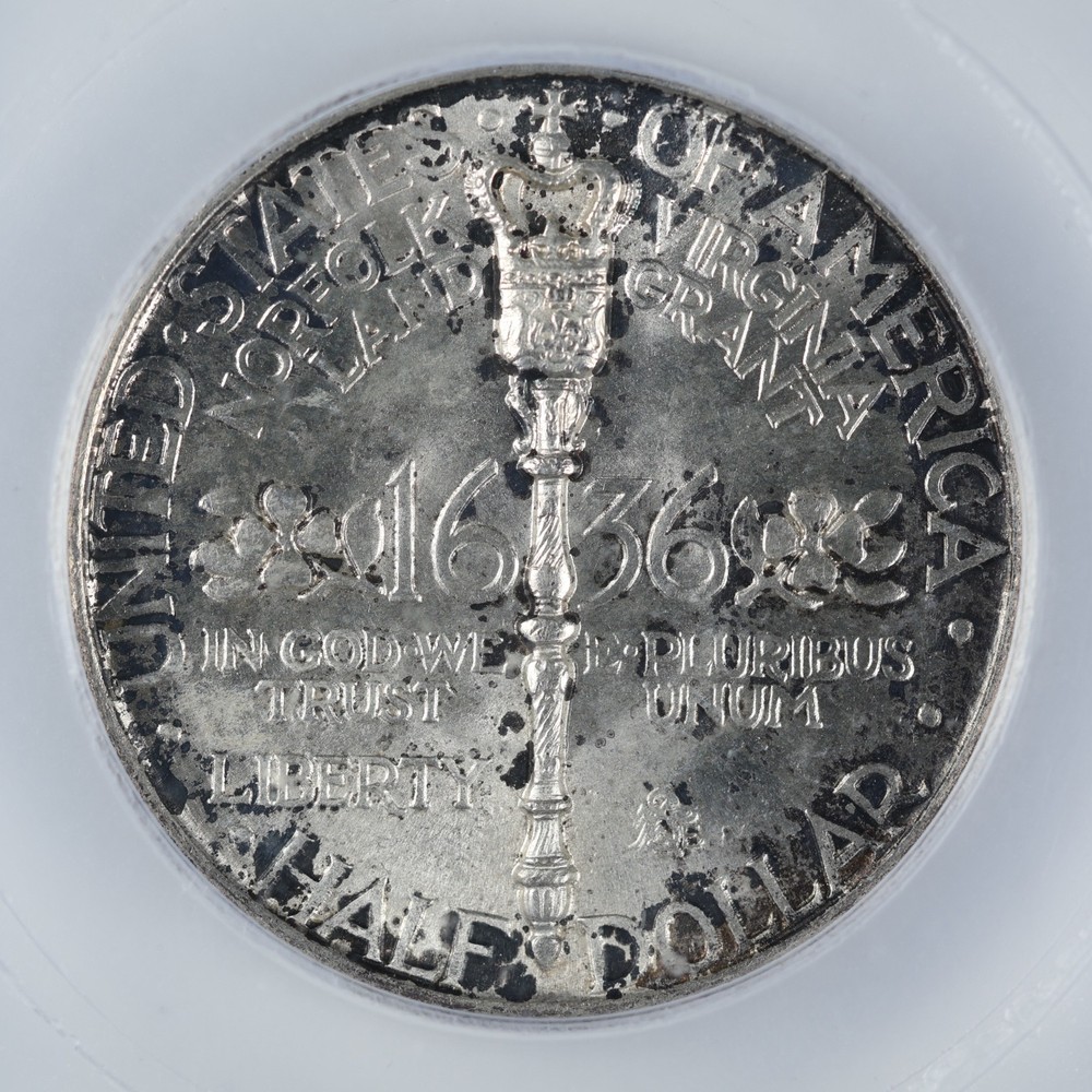 1936 Norfolk Commemorative Silver Half Dollar 50c ICG MS65