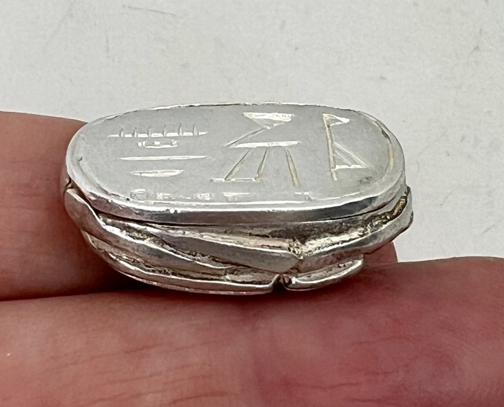 Tiffany & Co Sterling Silver Scarab Pill Box - 95513