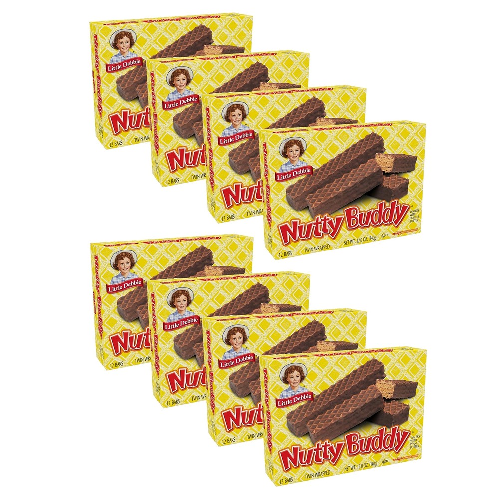 Little Debbie Snacks Peanut Butter Nutty Bars, 8 Boxes