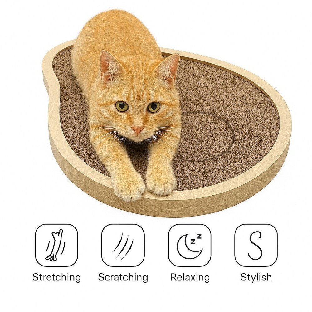 Avocado Shaped Cat Scratcher Pad - Bed