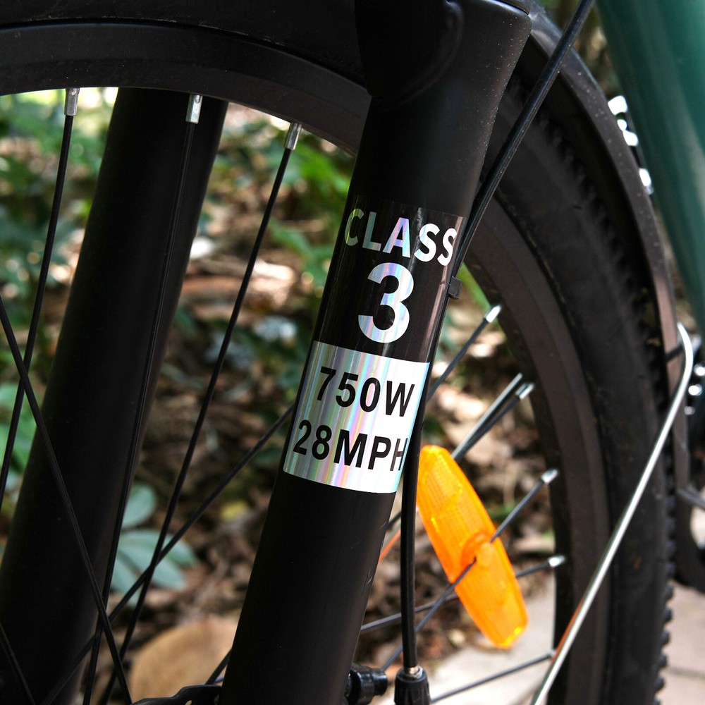 Electric Bicycle Frame (3 Stickers a Pack) E-Bike Class 2 Stickers Decals Sets