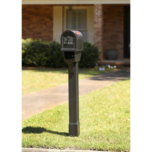 HOT DEAL! Postal Pro Hampton Plastic Mailbox and Post Kit - Black