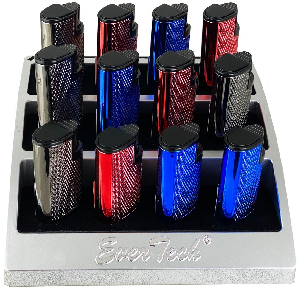 Triple Jet Torch Lighter Adjustable Windproof Butane Refillable Puncher BBQ gift
