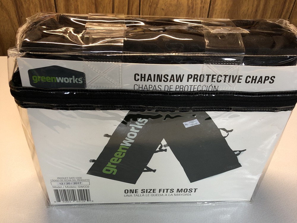 Greenworks chainsaw protective safety chaps