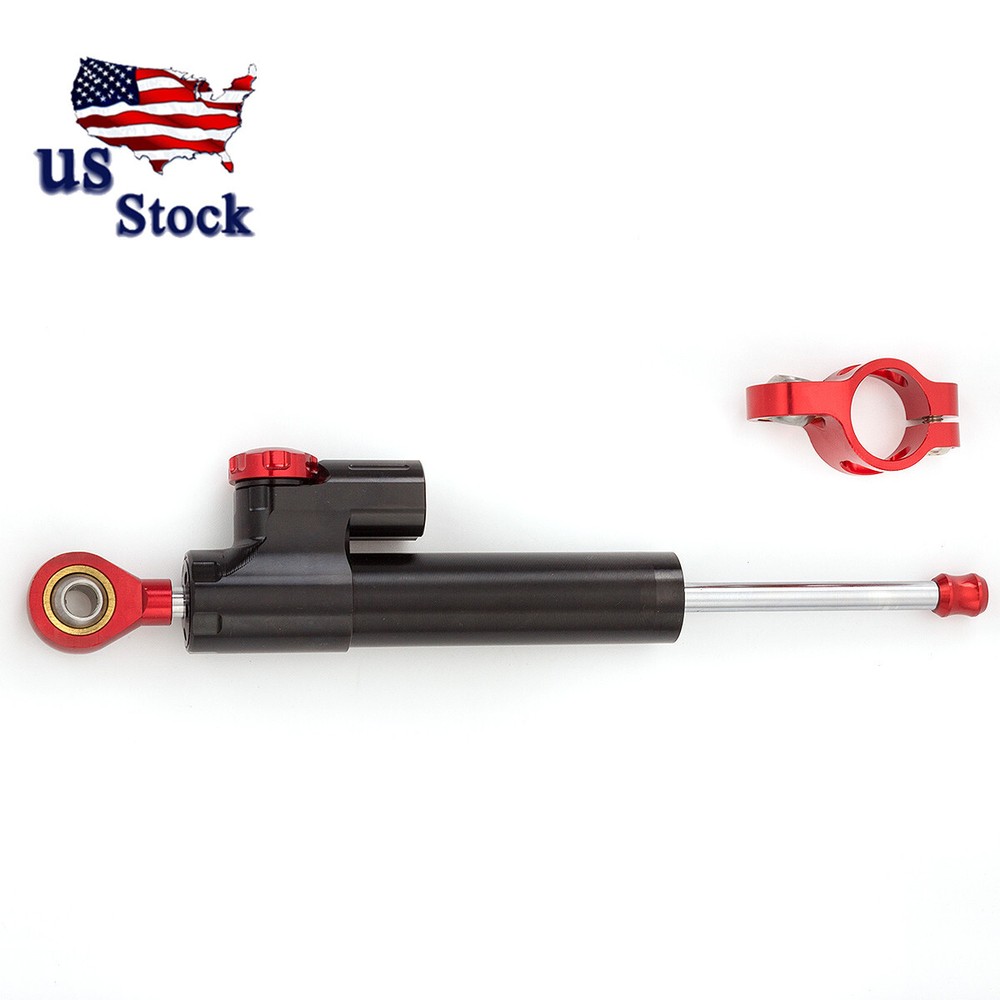 US For Yamaha CNC Motorcycle Steering Damper Stabilizer Linear Reversed Black