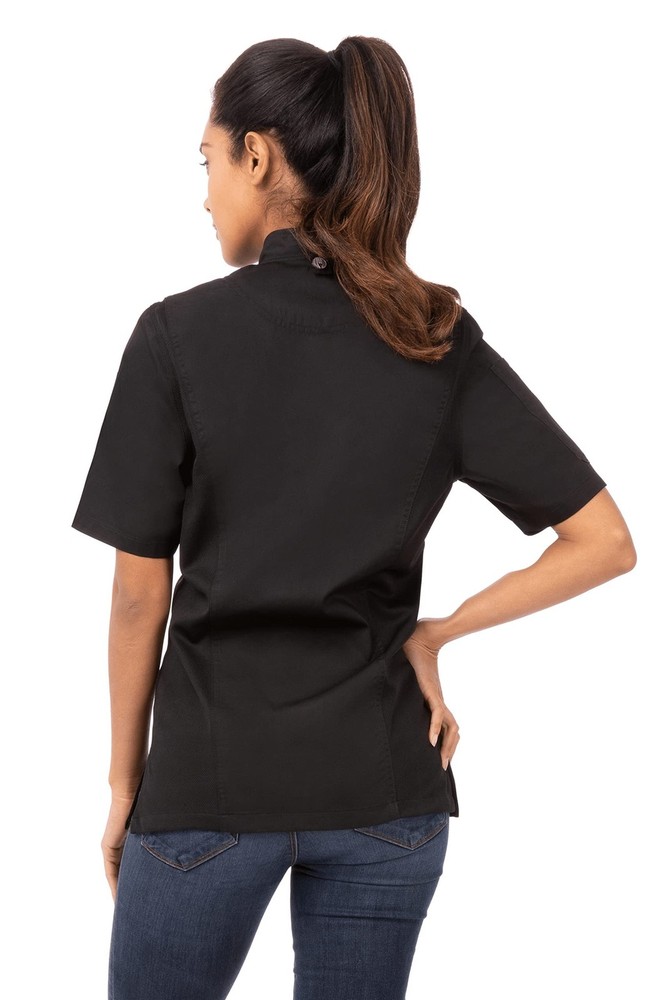 Chef Works Women's Springfield Chef Coat Medium Black