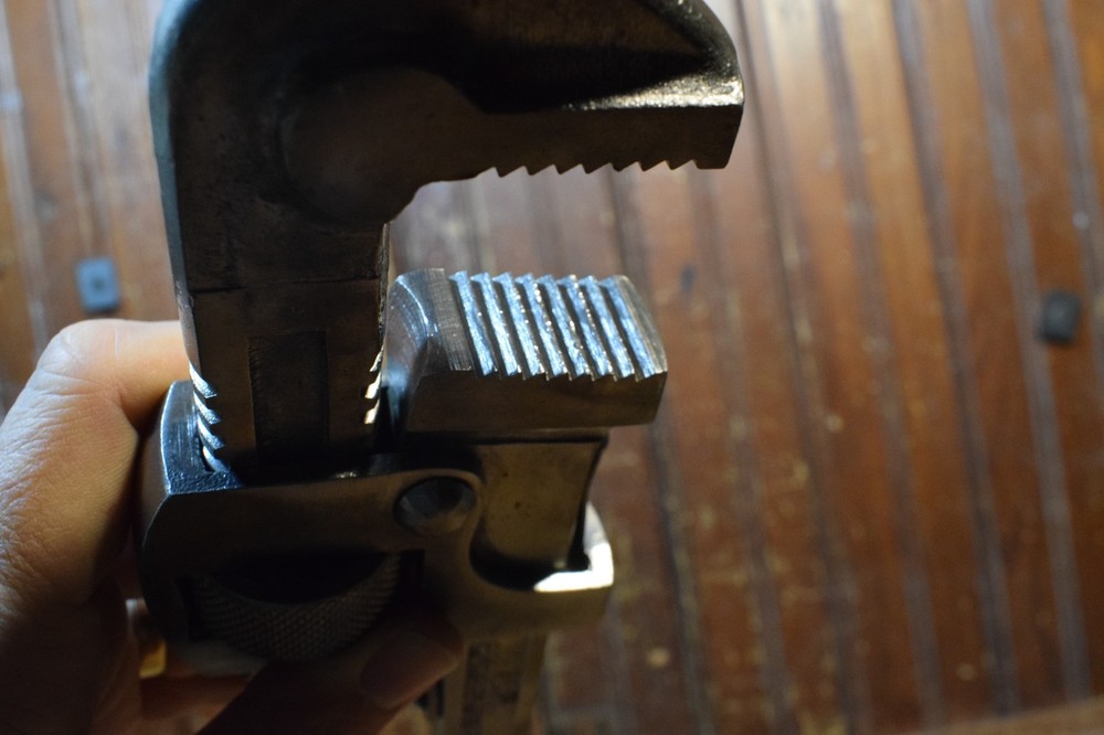 GERMANY RAILROAD MONKEY WRENCH 14 DROP FORGED ADJUSTABLE CIRCA 1920s HAND TOOL