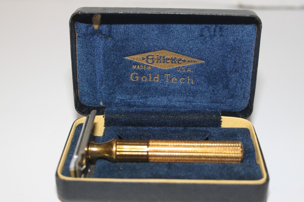 Vintage Gillette Gold Tech Razor w/ Box