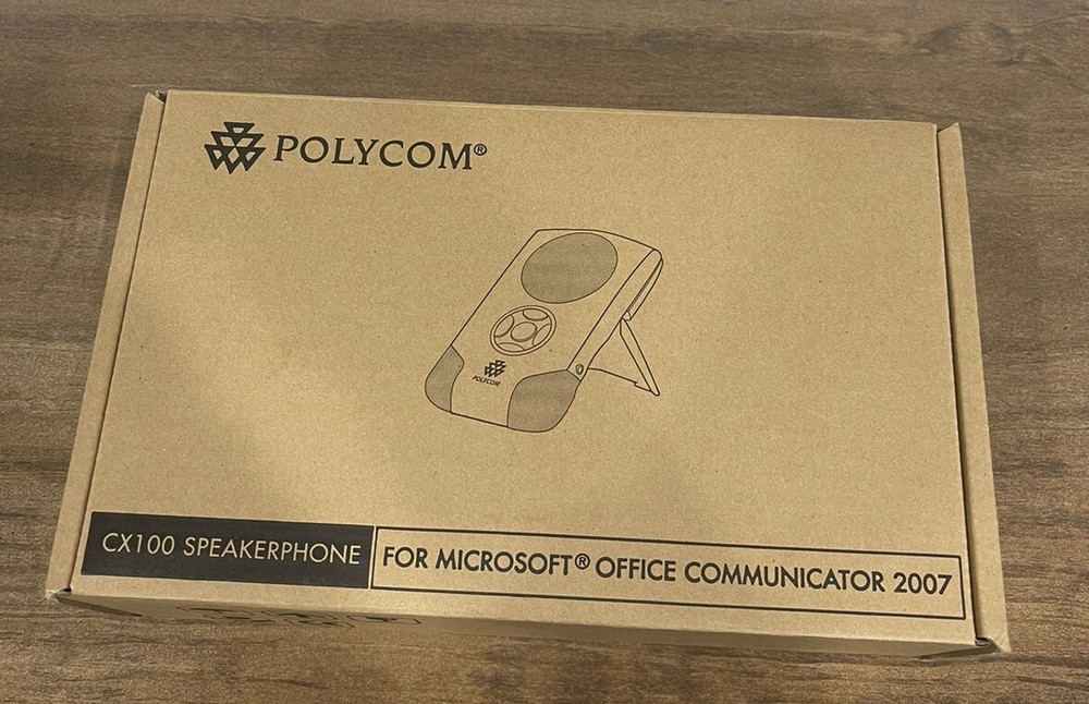 Polycom CX100 Communicator USB Audio Speakerphone | With Carrying Case  grey NEW