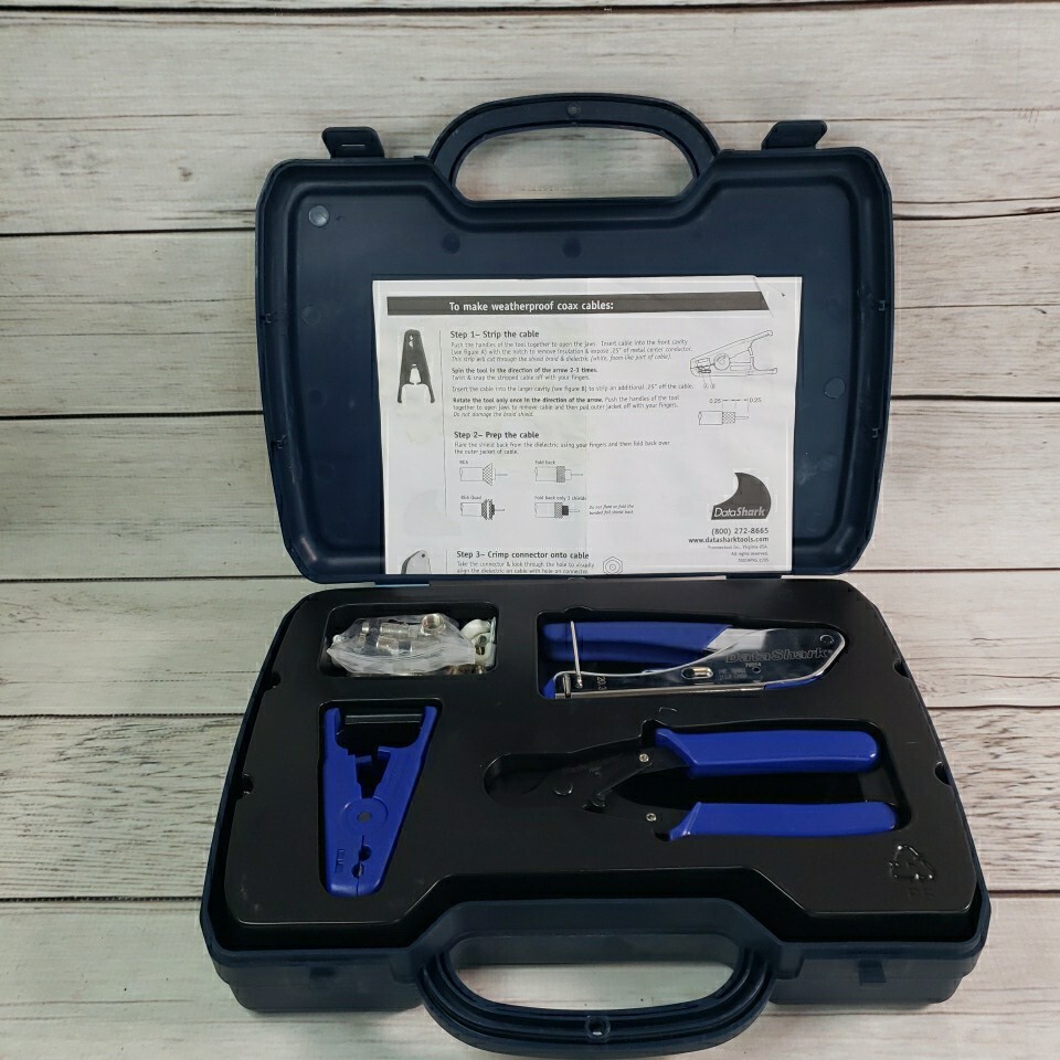 Data Shark Digital Cable TV Satellite Tool Kit Cord Installation PA70019PKG