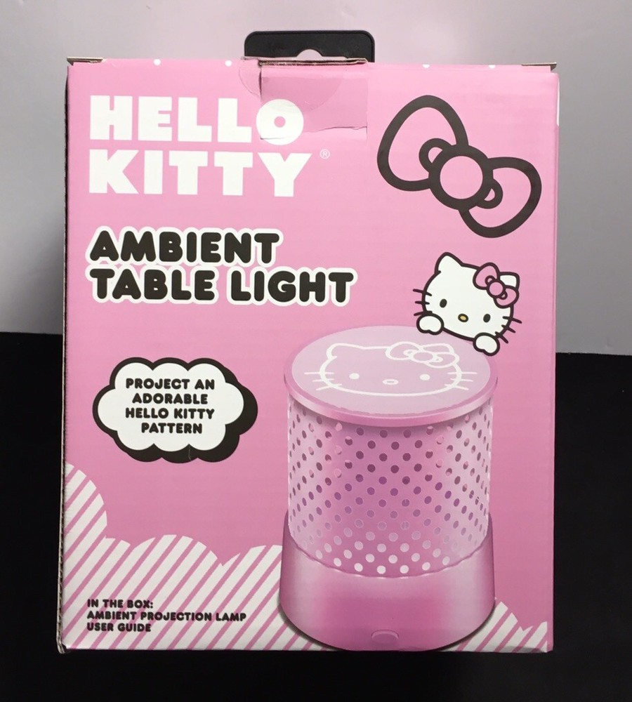 HELLO KITTY AMBIENT TABLE LIGHT PINK Dual Color Battery Powered NIB