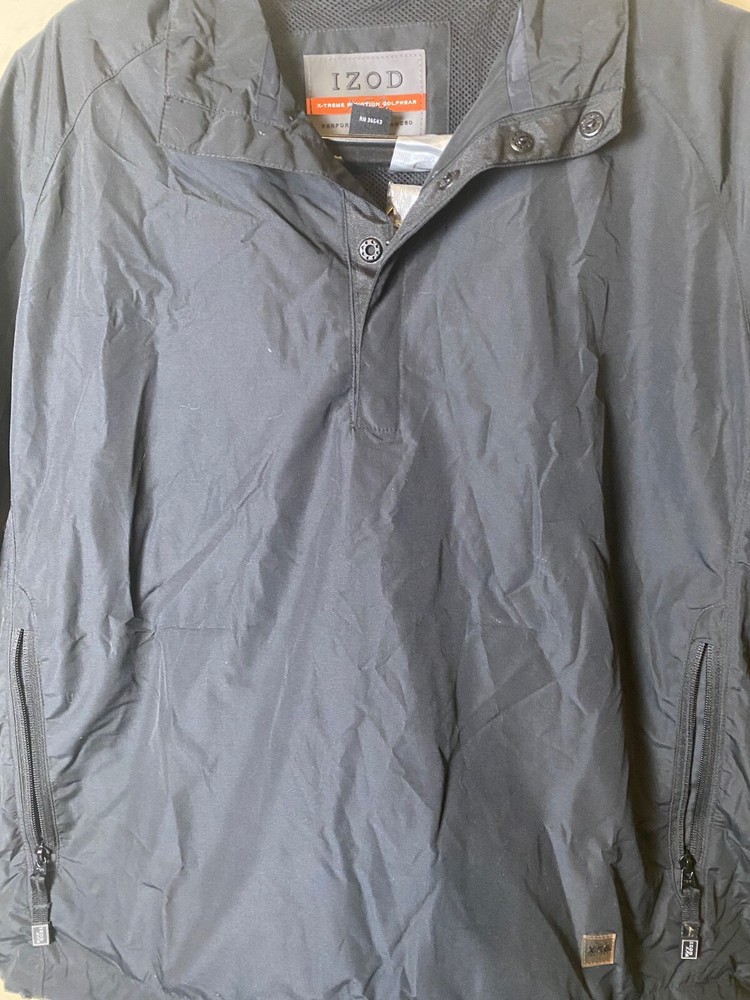 Izod Extreme Function Polyester/Cotton Golfwear Relaxed Collared Pullover Size M