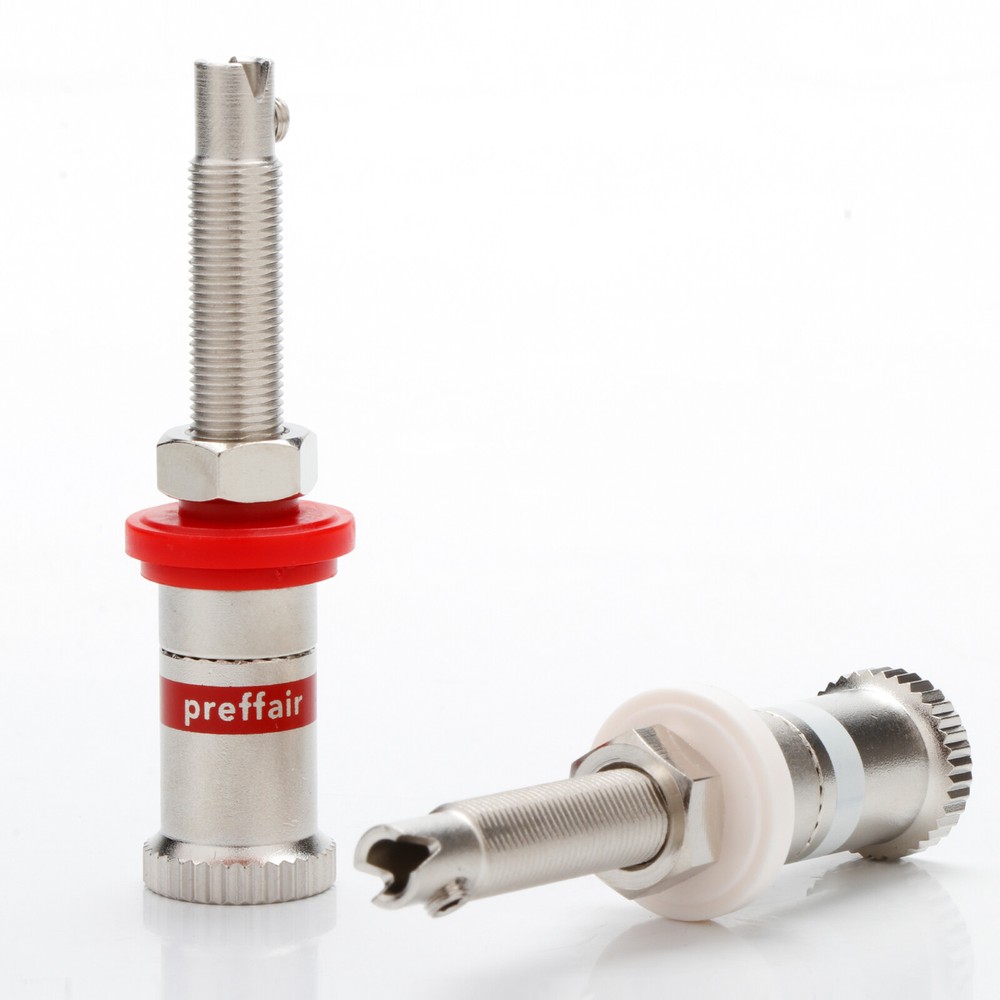 8pcs HIFI Binding Post Rhodium Plating Long Thread Terminal Speaker Plug Adapter