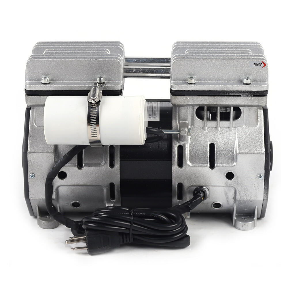 370W 8 Bar High Pressure Oilless Piston Compressor Pump Double Cylinder