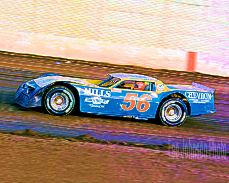 1982 Gary Webb 4x6 print Dirt Late Model Racing - Free Ship