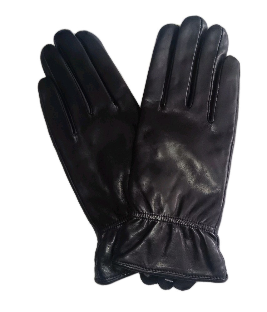 WOMEN'S THINSULATE GENUINE  LEATHER GLOVES,  BLACK, Medium