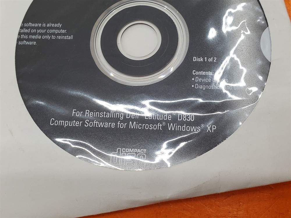 ⭐️⭐️⭐️⭐️⭐️ Dell Drivers & Utilities Disk 1 of 2 Windows XP Latitude D830