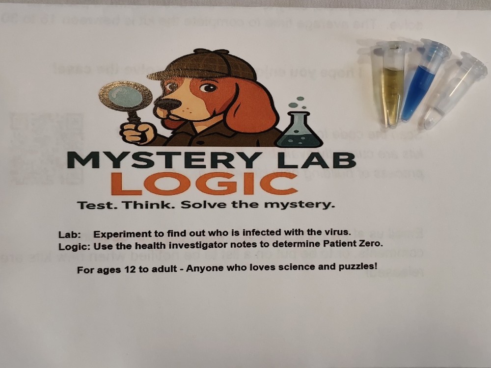 CASE 1 Patient Zero STEM Science Kit – Color Change Experiment & Logic Puzzle