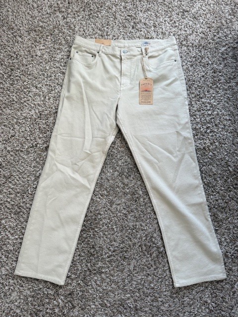 Faherty stretch terry pants 34x30 NWT $198 stone