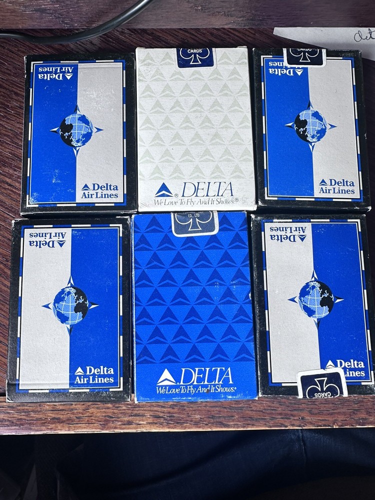 6 DECKS DELTA AIRLINE ADVERTISING PLAYING CARDS