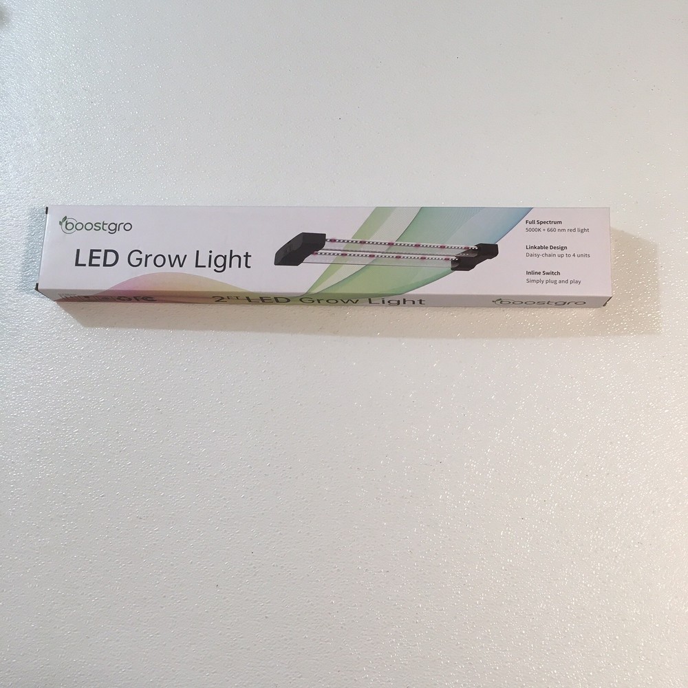 DYMOND boostgro LED Grow Light ~ Full Spectrum ~ Linkable ~ 5000K ~ 2 ft. Black
