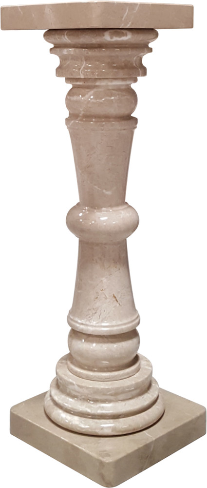 Solid Marble Pedestal Column Beige 36" Tall. Pickup Only.