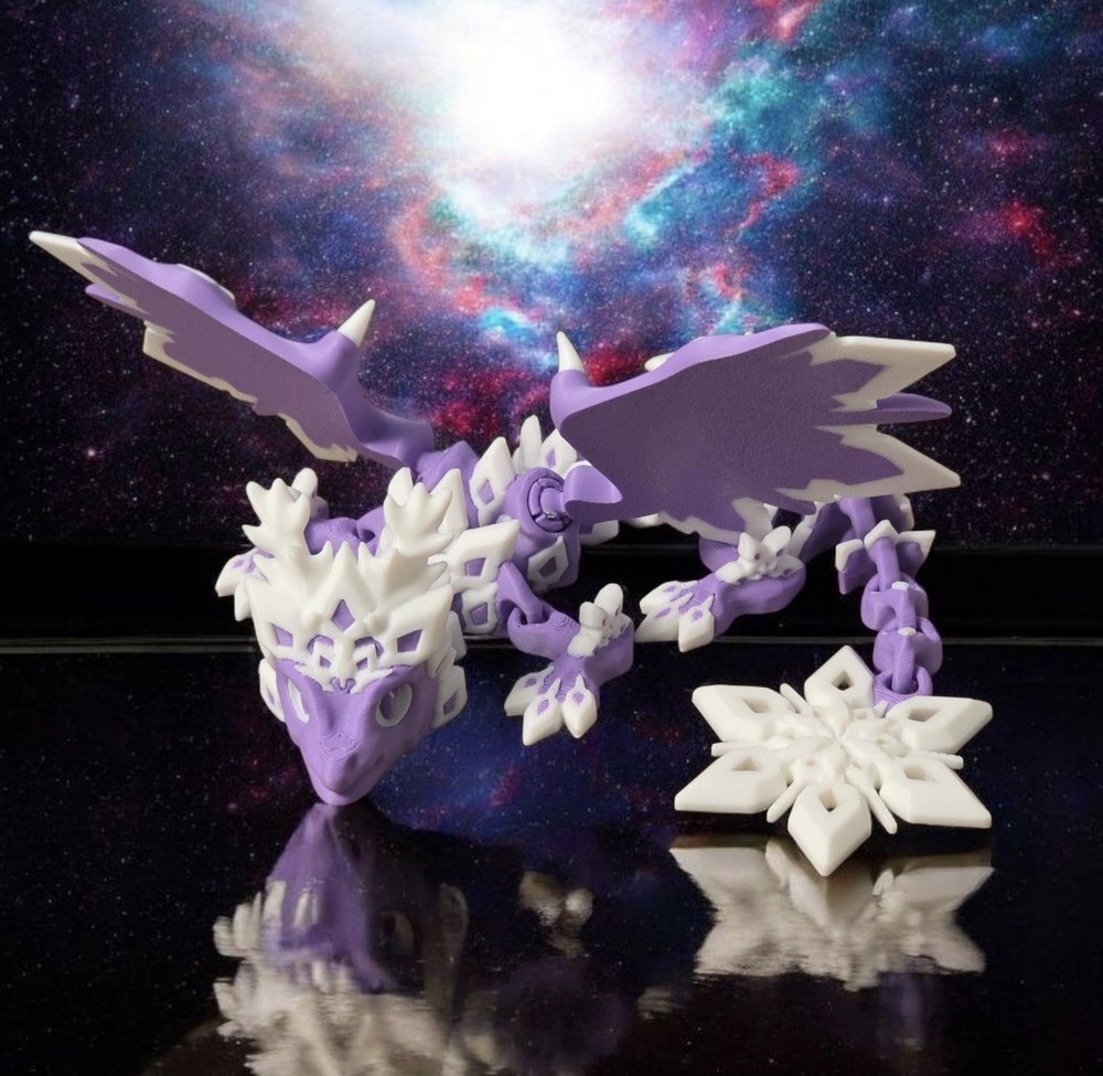 3D Printer Winter Purple Dragon