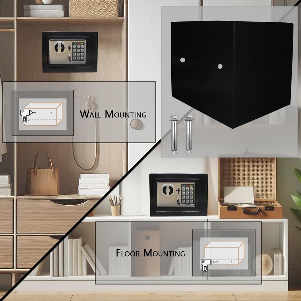 Electronic Deluxe Digital Security Safe Box Key Keypad Lock Home Offi