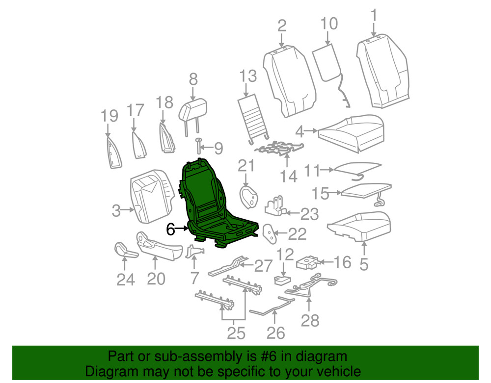 Genuine GM Seat Frame 15952684