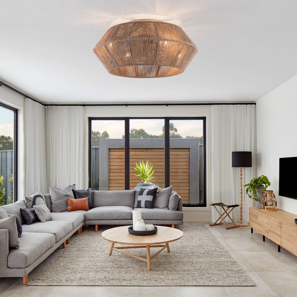 Low Profile Ceiling Fan Caged Flush Mount Ceiling Fan Light With Remote Control