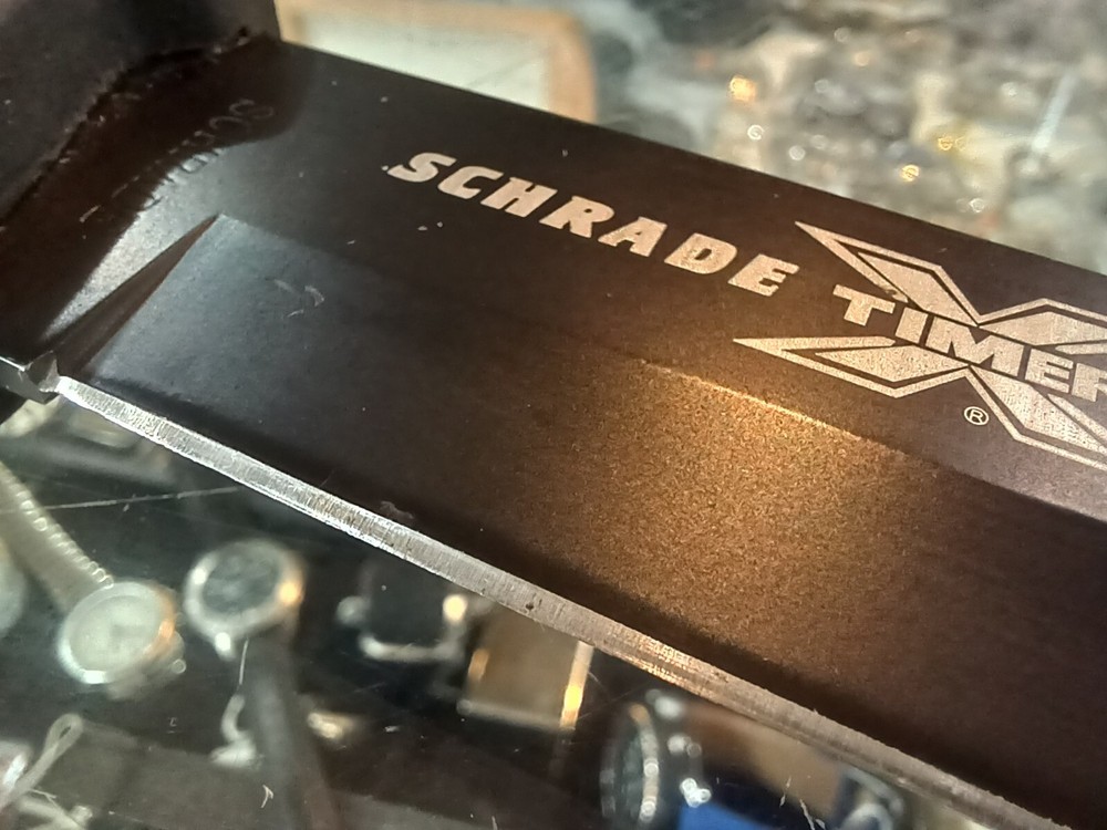 SCHRADE X TIMER DROP POINT KNIFE 4 1/4" FIXED BLADE - XT2B